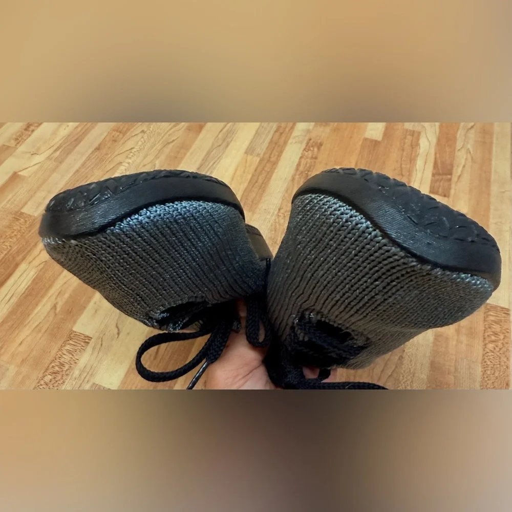 ARCOPEDICO Gray Knit Low Wedge Comfort Round Toe Lace Up Arch Support Shoes 38